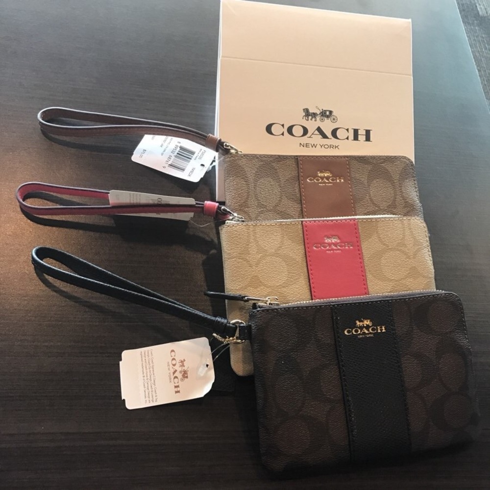 Coach leather wristlets
